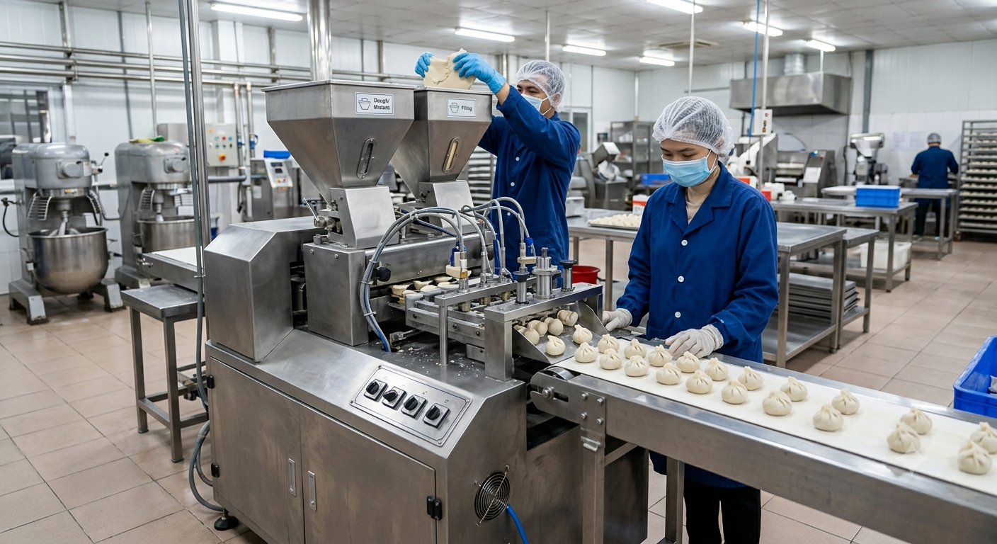 Nhóm thiết bị tạo hình và nhồi nhân đa năng